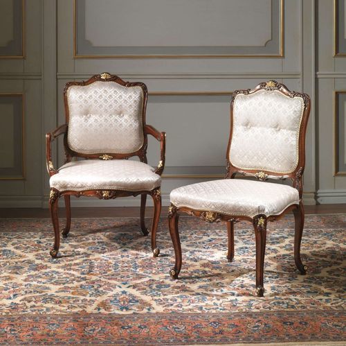 路易十五椅子 - art. 9007/C - VIMERCATI MEDA LUXURY CLASSIC FURNITURE - 室内 / 胡桃木 / 木桌脚