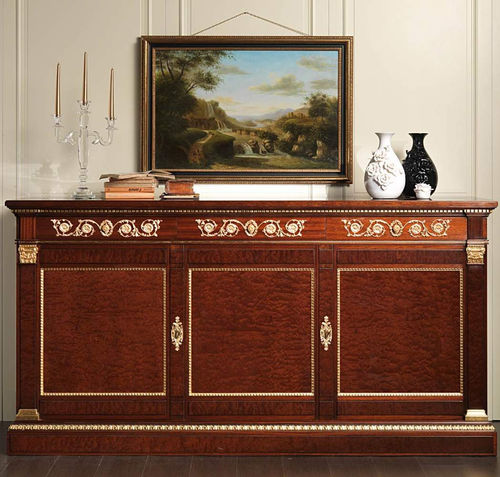 皇家风格餐边柜 - ERMITAGE - VIMERCATI MEDA LUXURY CLASSIC FURNITURE - 桃花心木 / 黄铜 / 平开门式