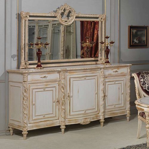路易十六风格餐边柜 - art. 2001 - VIMERCATI MEDA LUXURY CLASSIC FURNITURE - 木质 / 平开门式 / 白色