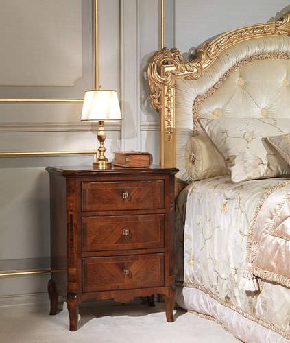 经典风格床头柜 - FRENCH 19TH CENTURY - VIMERCATI MEDA LUXURY CLASSIC FURNITURE - 胡桃木 / 核桃木桌脚 / 长方形
