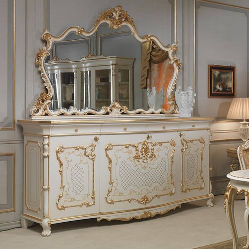 路易十五餐边柜 - VENICE - VIMERCATI MEDA LUXURY CLASSIC FURNITURE - 木质 / 白色 / 金色