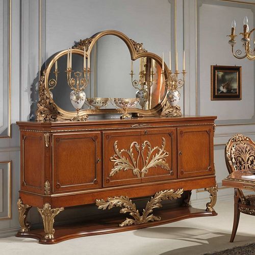 路易十六风格餐边柜 - VERSAILLES - VIMERCATI MEDA LUXURY CLASSIC FURNITURE - 木质 / 平开门式 / 金色