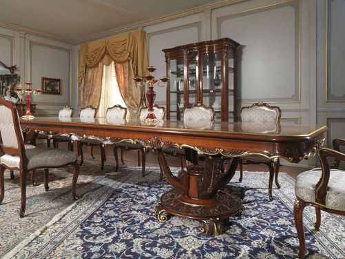 路易十五桌 - ART. 951/2 - VIMERCATI MEDA LUXURY CLASSIC FURNITURE - 胡桃木 / 核桃木桌脚 / 长方形