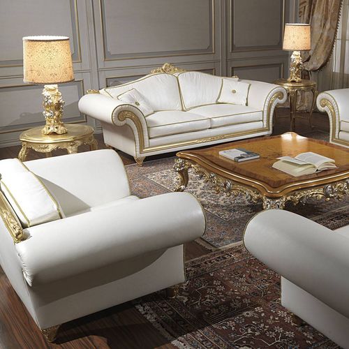 经典风格沙发 - IMPERIAL - VIMERCATI MEDA LUXURY CLASSIC FURNITURE - 皮质 / 带扶手 / 垫式