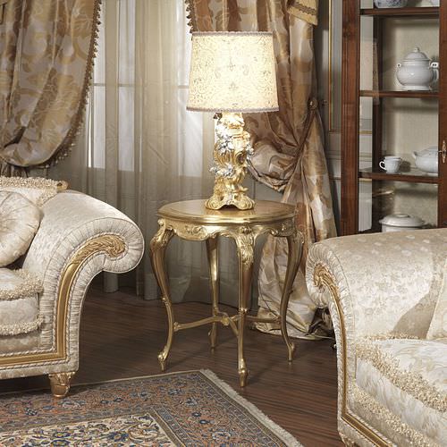 经典风格边桌 - IMPERIAL - VIMERCATI MEDA LUXURY CLASSIC FURNITURE - 木质 / 木桌脚 / 圆形