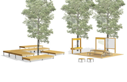 游乐场游乐设施 - OUTDOOR FRAMES - gonzagarredi - 托儿所用 / 木质 / 模块化