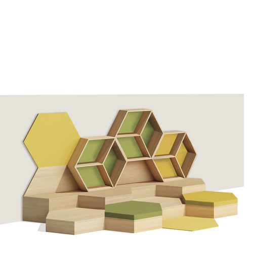 组合式坐墩 - HEXAGONS - gonzagarredi - 现代风格 / 木质 / 其他形状