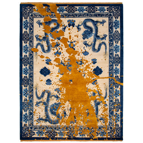 现代风格地毯 - IMPERIAL DRAGON DEPOSIT - JAN KATH - Contemporary Rug Art - 动物图案 / 羊毛 / 丝绸