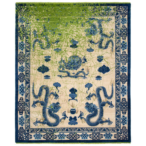 现代风格地毯 - IMPERIAL DRAGON TOHUWABOHU  - JAN KATH - Contemporary Rug Art - 动物图案 / 羊毛 / 丝绸