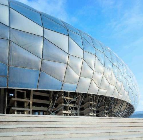 ETFE Texlon®织物类膜材 - DALIAN STADIUM - Vector Foiltec - 用于外墙 / 3D / 遮阳