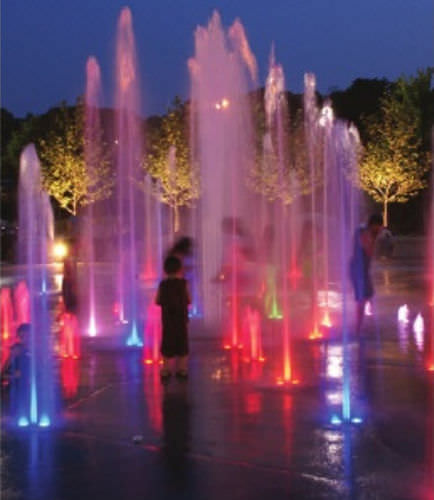 喷泉喷头 - LED170 SERIES - WHITE OR RGB ILLUMINATED GROUND JET - Crystal Fountains