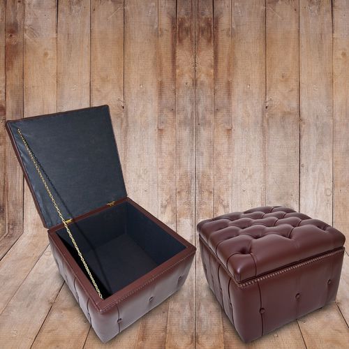 切斯菲尔德古典风格坐墩 - CLASSIC - Kingsgate Furniture ltd - 皮质 / 方形 / 手工
