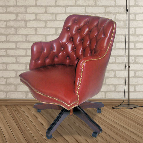 传统风格办公椅 - William  - Kingsgate Furniture ltd - 皮质 / 实木 / 手工