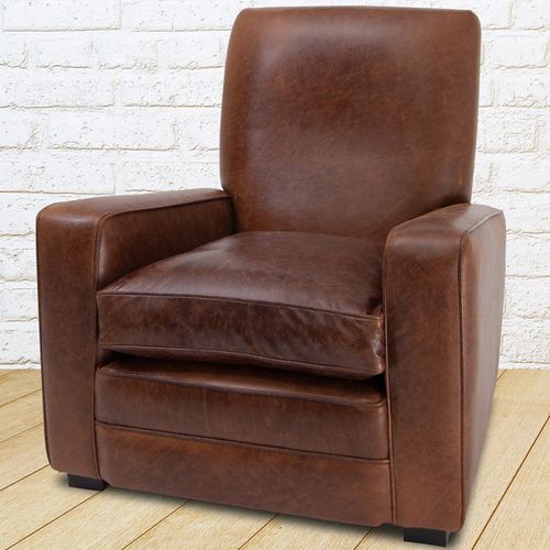 传统风格俱乐部椅 - Charles  - Kingsgate Furniture ltd - 皮质 / 实木 / 椅垫可拆除