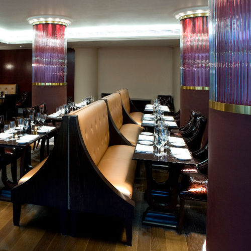 传统风格酒吧沙发长凳 - Surface Buttoned - Kingsgate Furniture ltd - 皮质 / 实木 / 商用