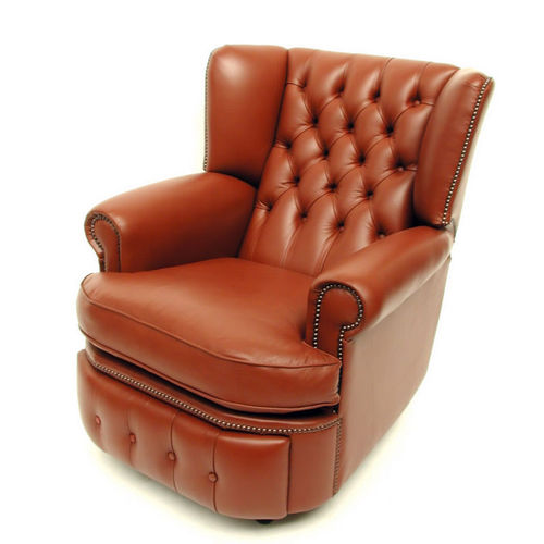 传统风格扶手椅 - REGENCY - Kingsgate Furniture ltd - 皮质 / 带脚凳 / 翼形