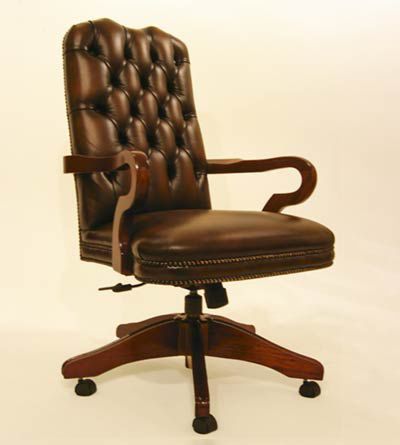 传统风格办公椅 - Diana Carver - Kingsgate Furniture ltd - 皮质 / 实木 / 高度可调节