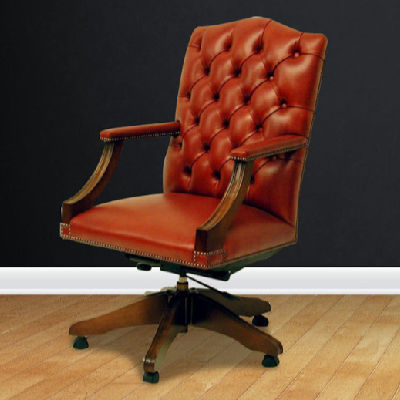 传统风格办公椅 - Gainsborough  - Kingsgate Furniture ltd - 皮质 / 实木 / 高度可调节