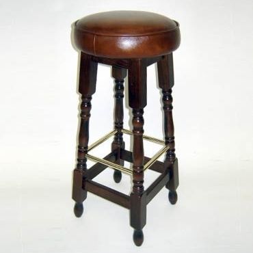 传统风格吧台凳 - 1006 - Kingsgate Furniture ltd - 皮质 / 木桌脚 / 四脚