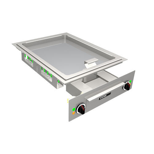 商用厨房烧烤铁板 - MS-G-50E - MENU SYSTEM AG - 电磁感应 / 嵌入式
