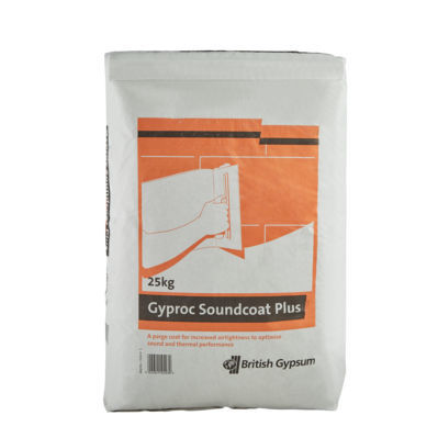 石膏基胶合剂 - GYPROC SOUNDCOAT PLUS - British Gypsum Limited  - 粘贴式 / 绝缘 / 砖