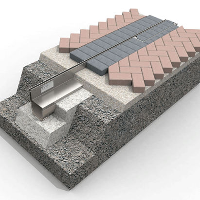 侧边缝隙式排水槽 - FILCOTEN PAVE - Elkington Gatic  - 电镀钢 / 用于公共空间