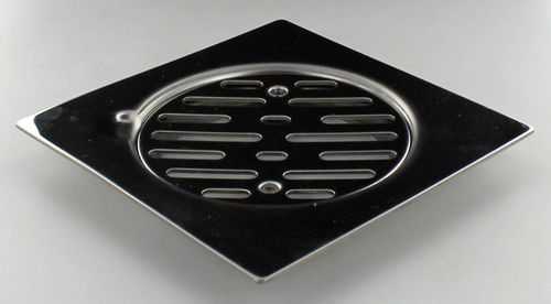 不锈钢地面存水弯 - SGG4 - Marley Plumbing & Drainage  - 露台 / 带网格 / 方形