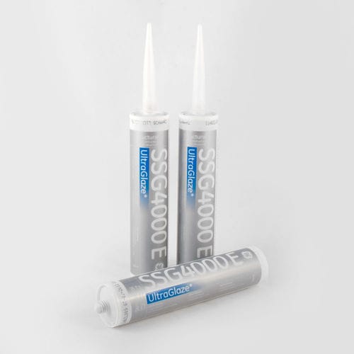 弹性材料胶合剂 - ULTRA-GLAZE SSG 4000E  - CARLISLE Construction Materials GmbH - 硅树脂基底 / 固定 / 用于玻璃