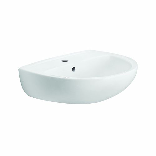 悬挂式台盆 - OT4241WH - Twyford Bathrooms  - 陶瓷 / D形 / 单孔