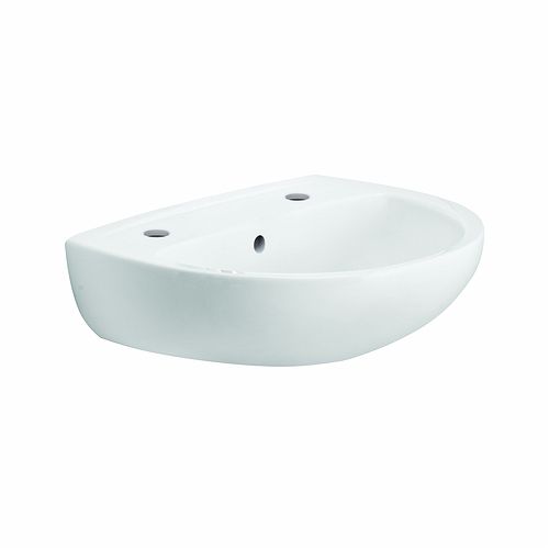 悬挂式台盆 - OT4242WH - Twyford Bathrooms  - 陶瓷 / D形 / 双孔