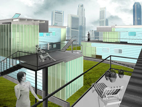 模块化建筑 - ECOVILLE - OMD office of mobile design - 预制 / 木质 / 用于集体住房