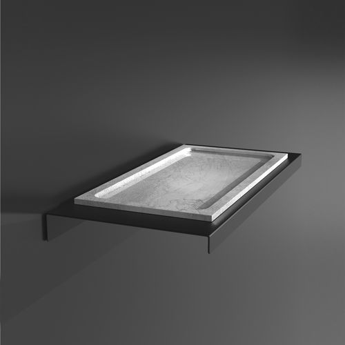 壁挂置物架 - Aria - GLASS DESIGN Srl - 现代风格 / 不锈钢 / VetroFreddo® 材质