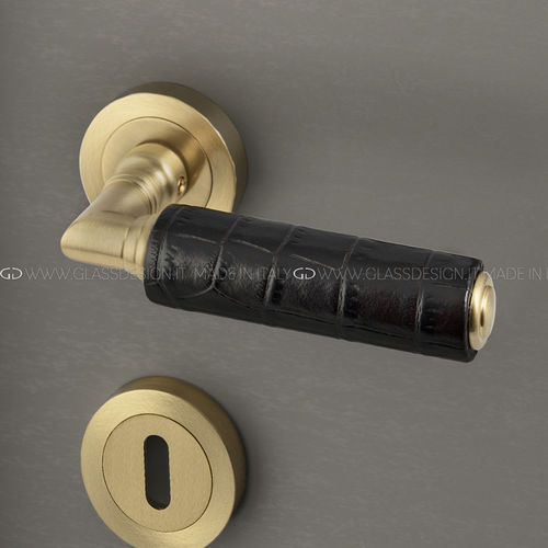 门把手 - Kikka  - GLASS DESIGN Srl - 黄铜 / 皮质 / 现代风格