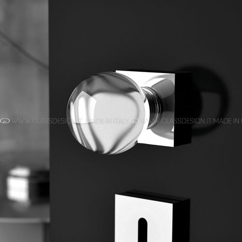 现代风格球形门把手 - Sfera Home - GLASS DESIGN Srl - 黄铜 / 水晶 / 缎面