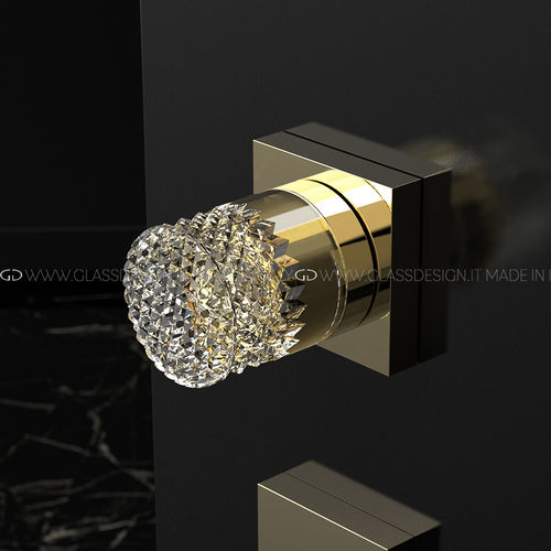 现代风格球形门把手 - Princess Home - GLASS DESIGN Srl - 黄铜 / 水晶 / 缎面