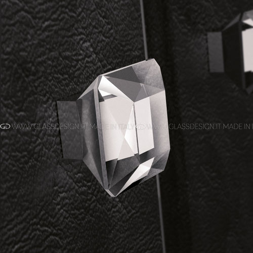 现代风格球形门把手 - Diamond Pull 75 - GLASS DESIGN Srl - 黄铜 / 水晶