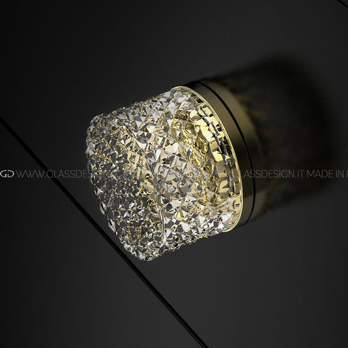 经典风格圆形家具把手 - Princess  - GLASS DESIGN Srl - 黄铜 / 水晶