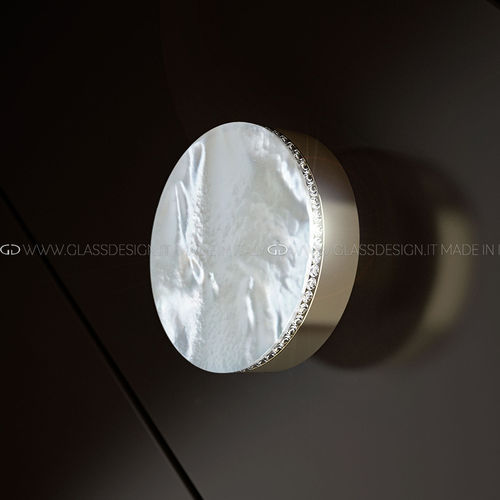 现代风格圆形家具把手 - Perla Lux - GLASS DESIGN Srl - 黄铜 / 珍珠母贝 / 施华洛世奇水晶