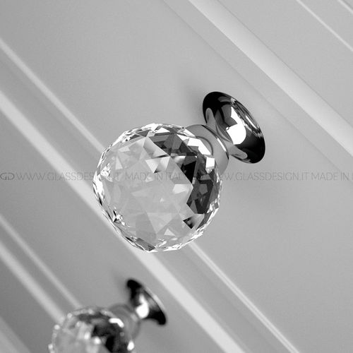 传统风格圆形家具把手 - Geo - GLASS DESIGN Srl - 黄铜 / 水晶