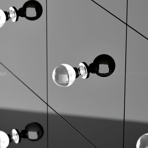 传统风格圆形家具把手 - Sfera - GLASS DESIGN Srl - 黄铜 / 水晶