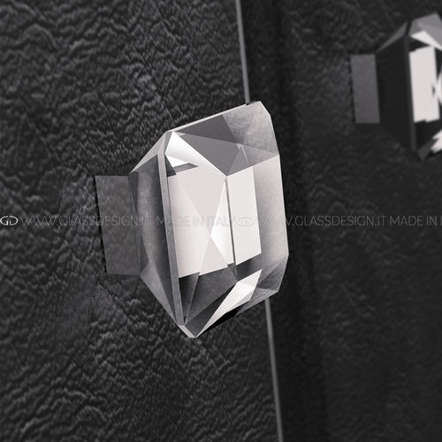 传统风格圆形家具把手 - Diamond  - GLASS DESIGN Srl - 黄铜 / 水晶