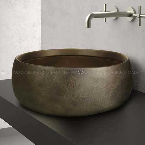 台上盆 - POLO METAL - GLASS DESIGN Srl - 陶瓷 / 手工 / 圆形
