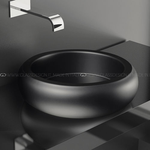 台上盆 - GLO BALL - GLASS DESIGN Srl - 不锈钢 / 可定制 / 抗菌