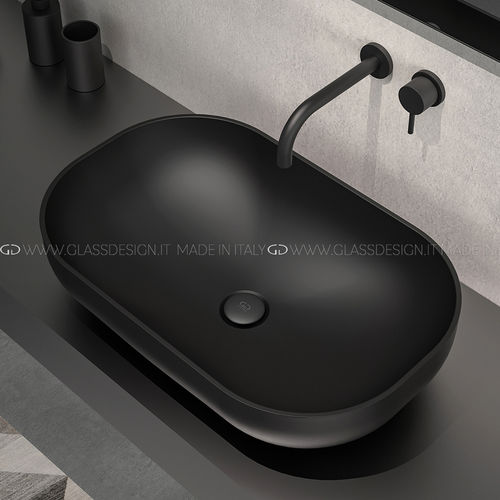 台上盆 - Collina XL / Collina XL Metropole - GLASS DESIGN Srl - VetroFreddo® 材质 / 长方形 / 无孔
