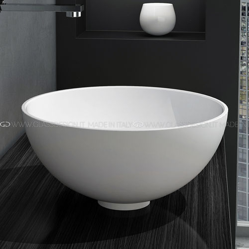 台上盆 - Cocoon 34 - GLASS DESIGN Srl - VetroFreddo® 材质 / 带可调节镜子 / 圆形