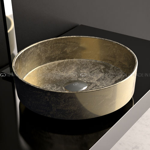 台上盆 - Rho Lux - GLASS DESIGN Srl - Pert® 材质 / 圆形 / 无孔