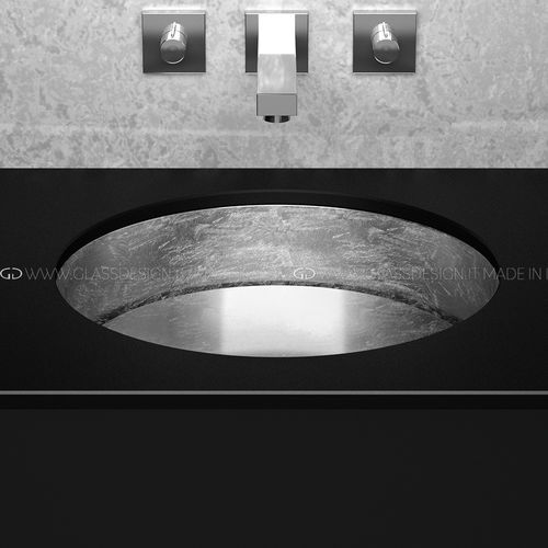 台下式台盆 - Rho Lux Sotto - GLASS DESIGN Srl - Pert® 材质 / 圆形 / 无孔