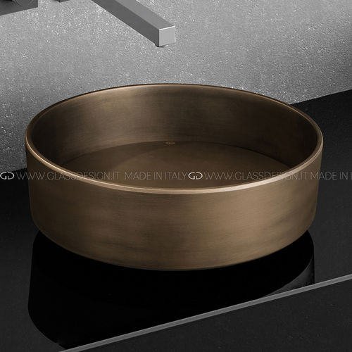 台上盆 - Rho Vision - GLASS DESIGN Srl - Pert® 材质 / 圆形 / 无孔