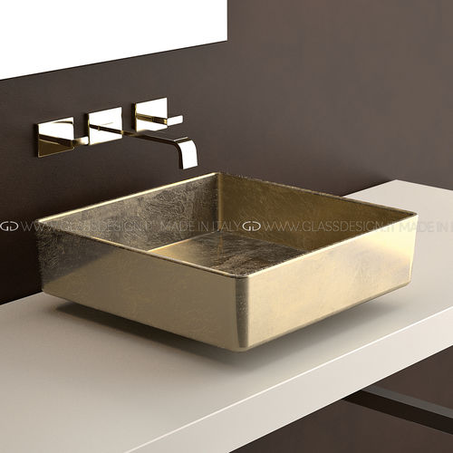 台上盆 - Four Lux / Four Lux Sotto - GLASS DESIGN Srl - Pert® 材质 / 正方形 / 无孔