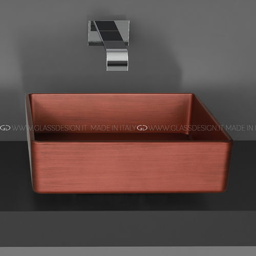 台上盆 - Four Vision - GLASS DESIGN Srl - Pert® 材质 / 正方形 / 无孔